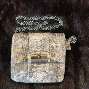 Coach Python Snakeskin Leather Shoulder Crossbody
